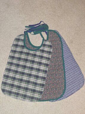 3 Large Child or Small Adult Bibs
